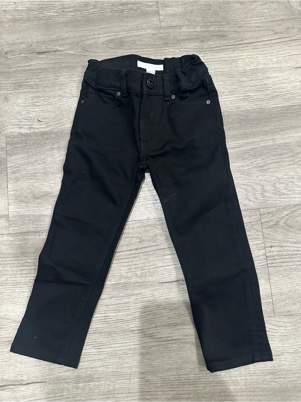 Burberry Black Kids Jeans with Logo Button